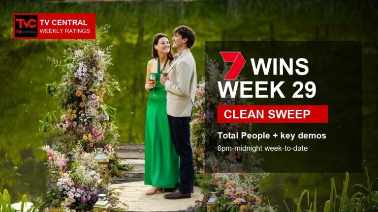 Weekly Ratings Australia Week 29 2026 Seven wins clean sweep