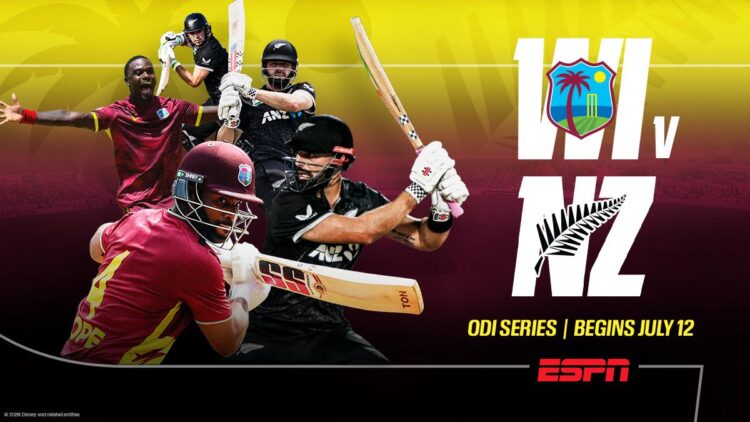 West Indies v New Zealand ODI series on ESPN
