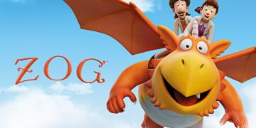 Zog, Doctor Princess Pearl and Sir Gadabout in the animated series Zog.
