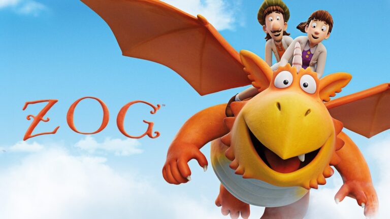 Zog, Doctor Princess Pearl and Sir Gadabout in the animated series Zog.