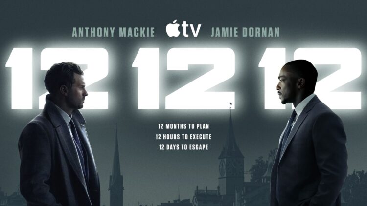 Anthony Mackie and Jamie Dornan in the Apple TV series 12 12 12.