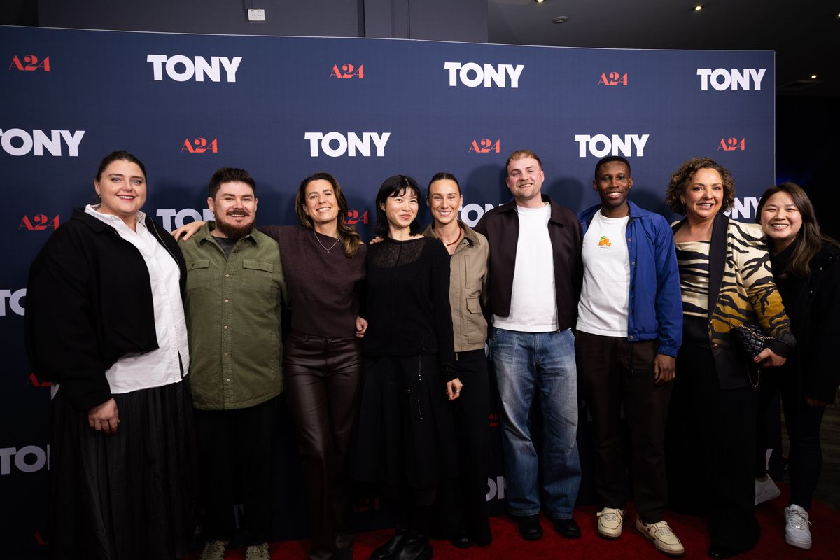 A group of guests at A24's TONY preview screening in Sydney.