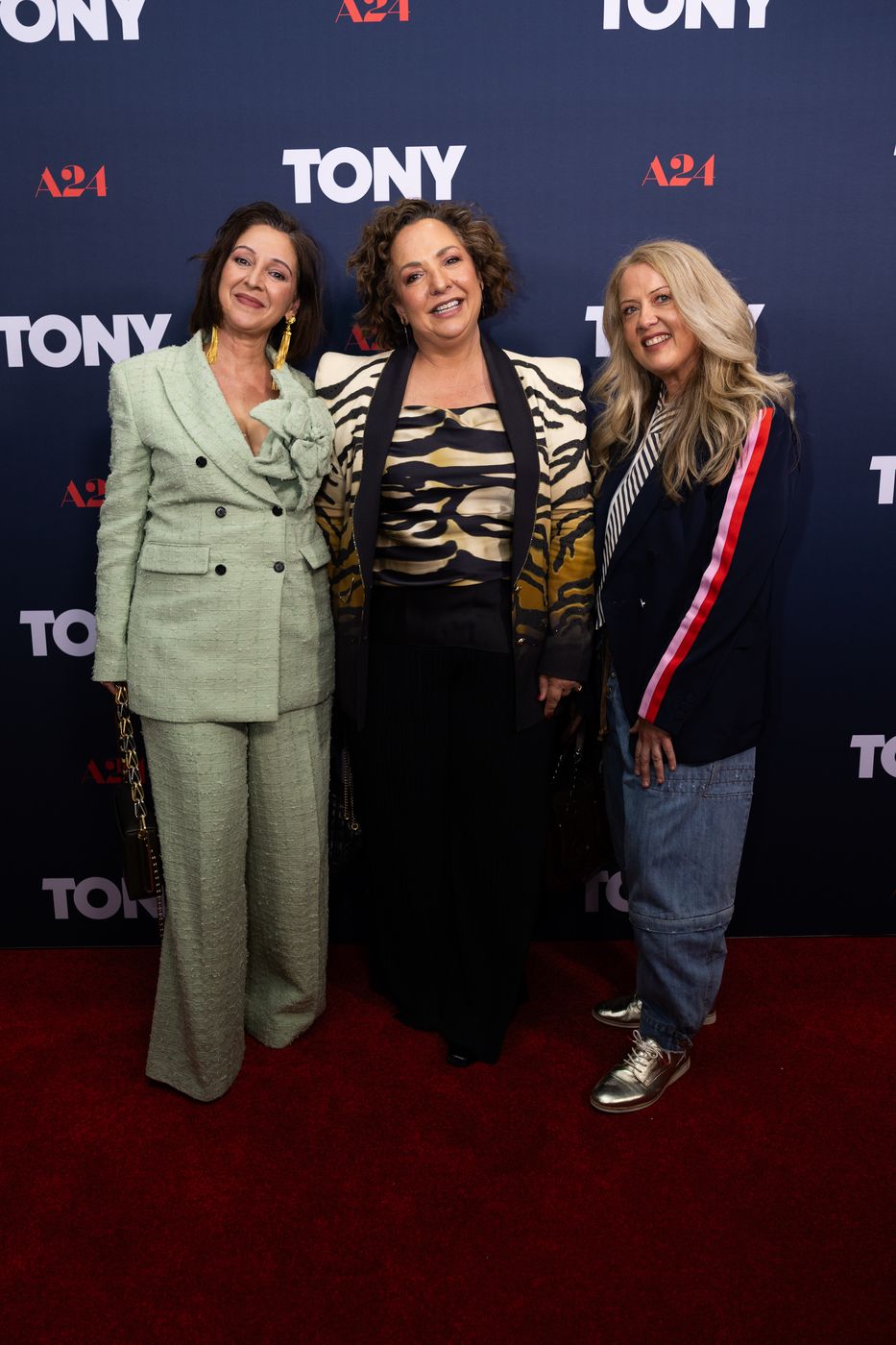 A guest arrives for the Sydney preview screening of A24's TONY.