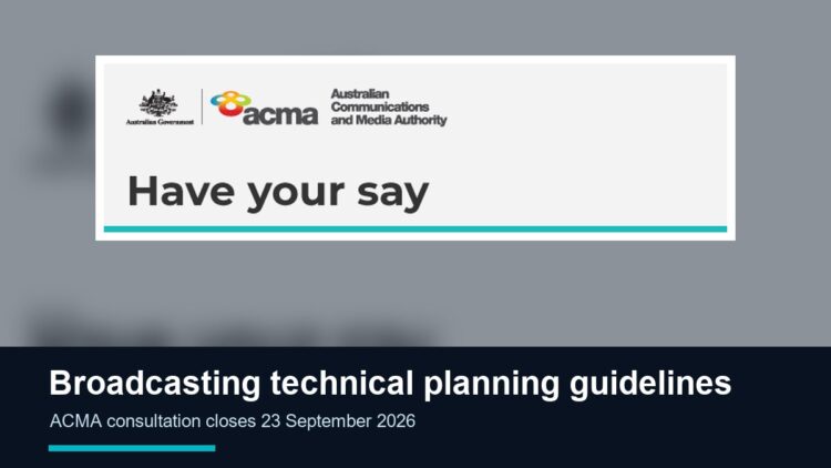ACMA consultation on broadcasting technical planning guidelines