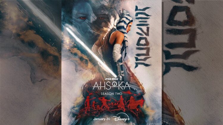 Ahsoka season two key art featuring Rosario Dawson as Ahsoka Tano