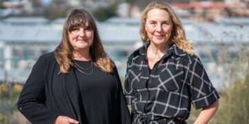 AIDC CEO and Creative Director Natasha Gadd with Screen NSW Executive Director Kylie Munnich
