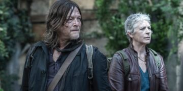 Norman Reedus and Melissa McBride in The Walking Dead Daryl Dixon season three