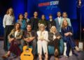 Leigh Sales, Sam Mostyn and Australian Story guests celebrate the program's 30th anniversary