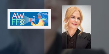 Nicole Kidman and AWFF 2026 artwork for the Australian Women's Film Festival announcement.