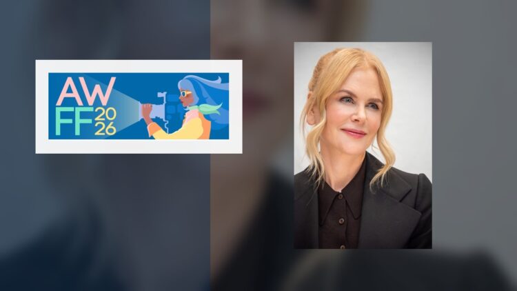Nicole Kidman and AWFF 2026 artwork for the Australian Women's Film Festival announcement.