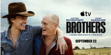 Matthew McConaughey and Woody Harrelson in Brothers on Apple TV