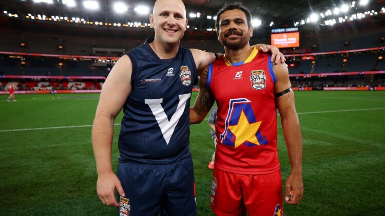 Four'N Twenty Legends Game footballers ahead of a big week of AFL on Channel 7 and 7plus Sport