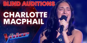 Charlotte Macphail performs during Channel 7's The Voice Blind Auditions episode 5