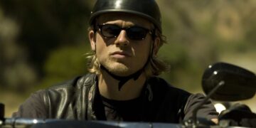 Charlie Hunnam as Jax Teller in Sons of Anarchy ahead of the FX series Legends
