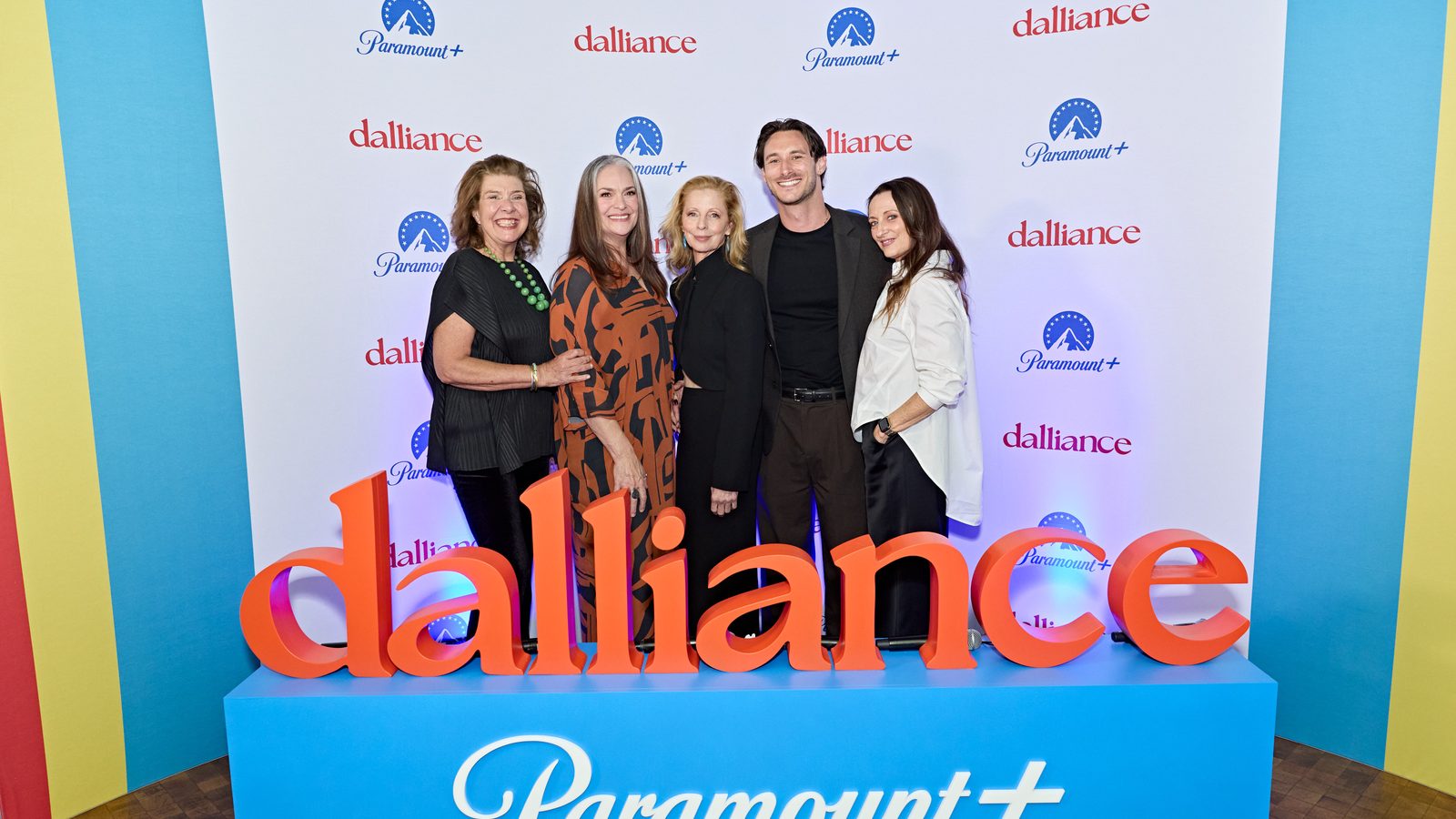 Dalliance cast members at the Paramount+ launch event.