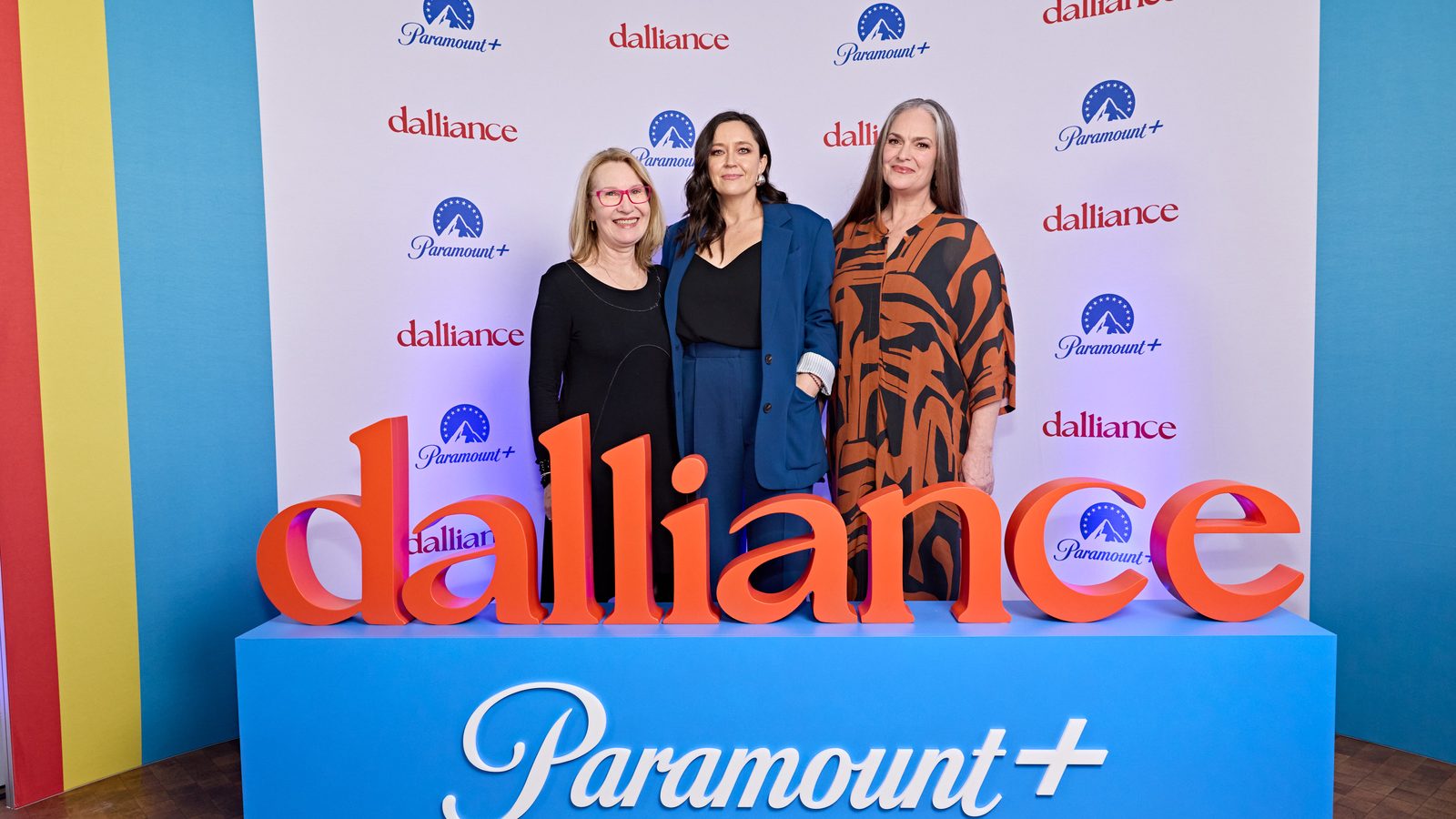 Pip Karmel, Emma Jackson and Carolyne Bock at the Dalliance launch.