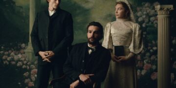Florence Pugh and cast in East of Eden on Netflix