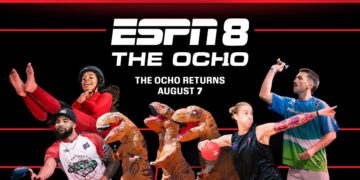 ESPN8 The Ocho 10-year anniversary artwork featuring unusual sports competitors