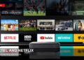 Foxtel iQ interface showing Netflix and other streaming apps.
