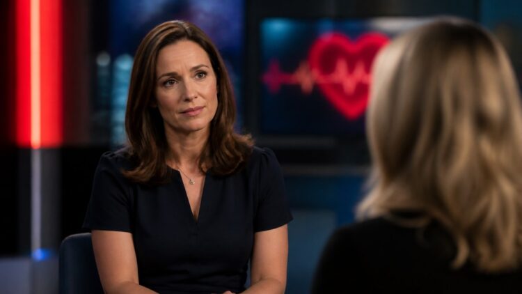 A television health interview special about heart disease awareness