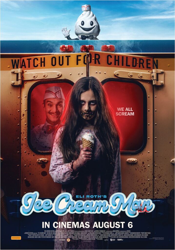 Ice Cream Man movie review poster artwork for Eli Roth horror film