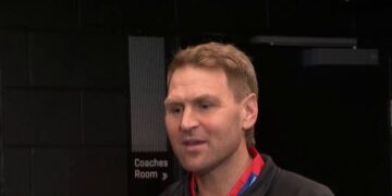 Kane Cornes before the 2026 Legends Game