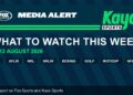 Kayo Sports weekly highlights for 6 to 12 August 2026
