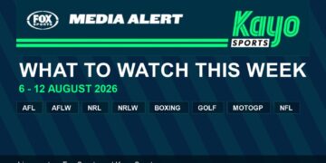 Kayo Sports weekly highlights for 6 to 12 August 2026