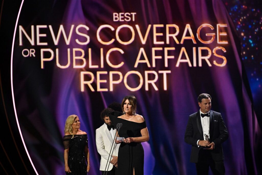 7NEWS and Sunrise winning Best News Coverage or Public Affairs Report at the 2026 TV WEEK Logie Awards
