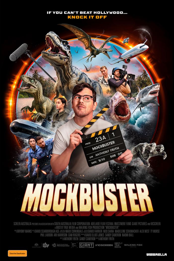 Official cinema poster for the Australian documentary Mockbuster