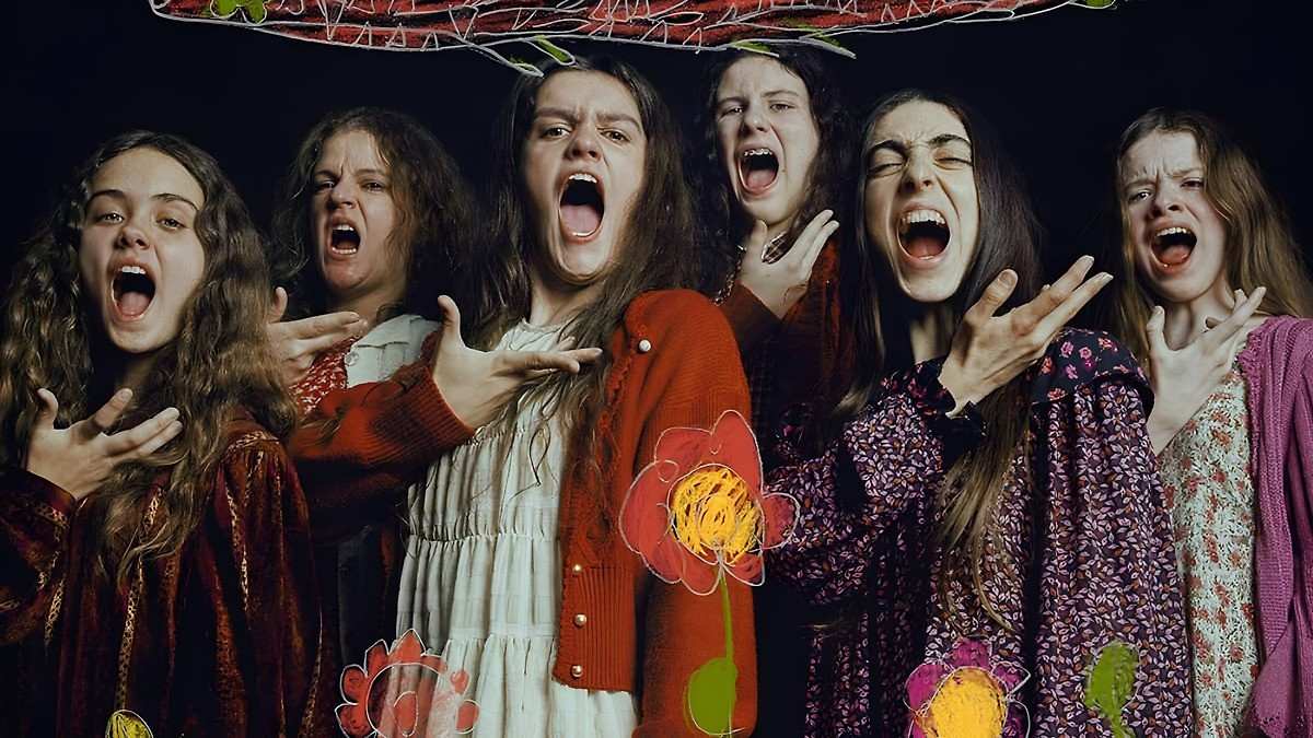 A group of performers in The Messiah on MUBI.