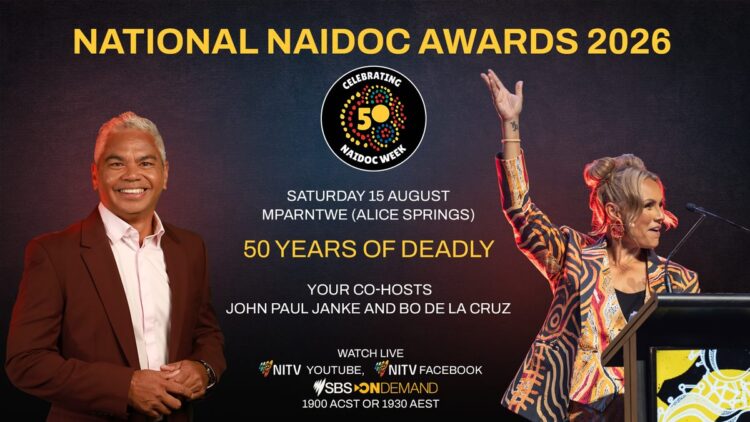 John Paul Janke and Bo de la Cruz host the 2026 National NAIDOC Awards on NITV
