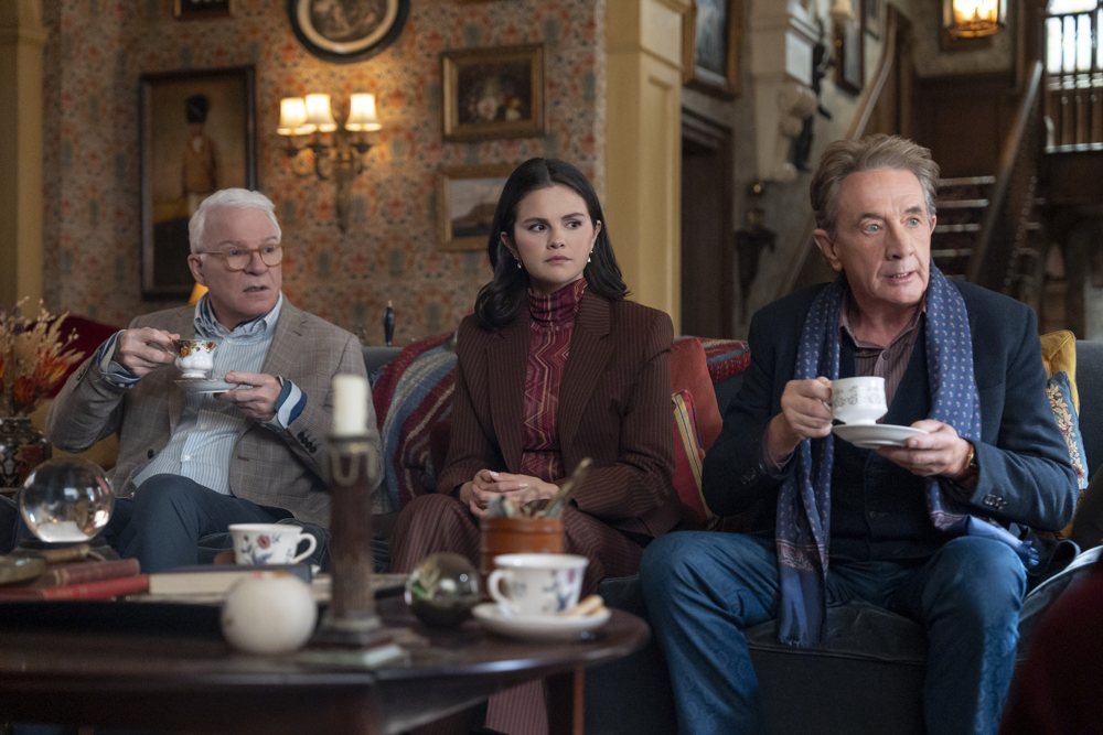 Steve Martin, Selena Gomez and Martin Short in Only Murders in the Building season six