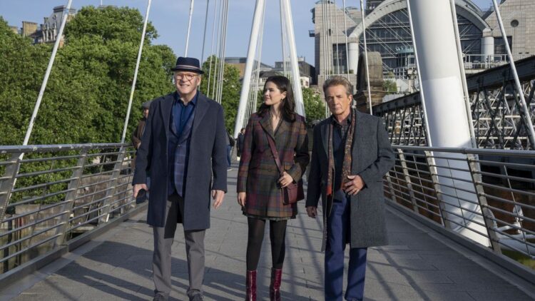 Steve Martin, Selena Gomez and Martin Short in Only Murders in the Building season six