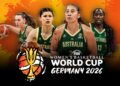 Australian Opals players in 2026 FIBA Women's World Cup artwork