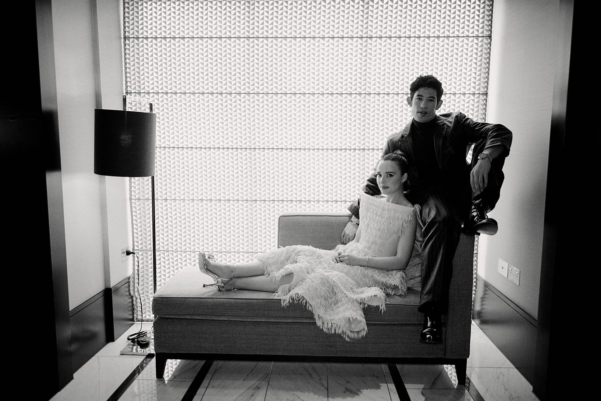 Philippa Northeast and Christopher Chung photographed before the 2026 Logies red carpet