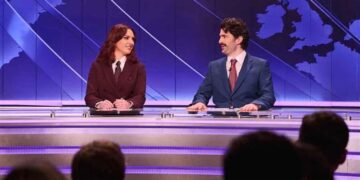 Ania Magliano and Paddy Young on Saturday Night Live UK