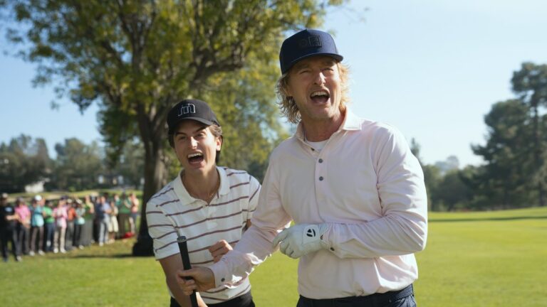 Peter Dager and Owen Wilson in season two of Stick on Apple TV.