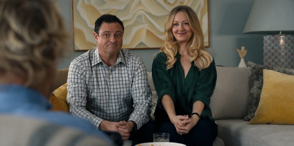 Rhea Seehorn and Marc Maron in season two of Stick on Apple TV.
