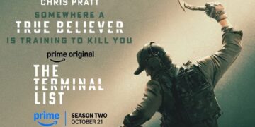 The Terminal List season two key art starring Chris Pratt on Prime Video