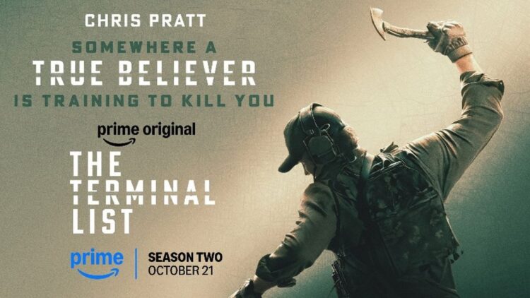 The Terminal List season two key art starring Chris Pratt on Prime Video