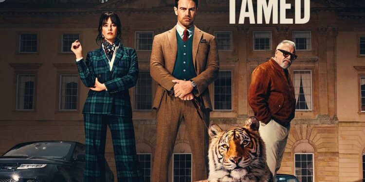 The Gentlemen season 2 official Netflix key art featuring Theo James, Kaya Scodelario and Ray Winstone