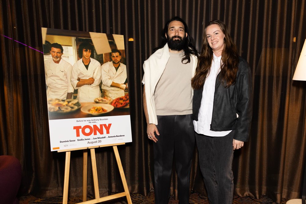 Two guests attend the TONY preview screening in Sydney