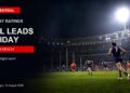 TV Central ratings image with a realistic Friday night Australian rules football stadium scene.