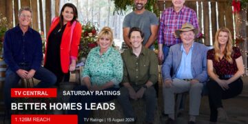 Better Homes and Gardens cast image for TV Ratings Saturday 15 August 2026.