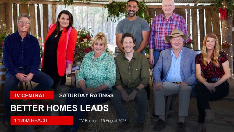Better Homes and Gardens cast image for TV Ratings Saturday 15 August 2026.