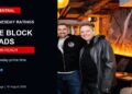 TV ratings image for Wednesday 19 August 2026 featuring a real The Block photo with The Block leads prime time overlay.