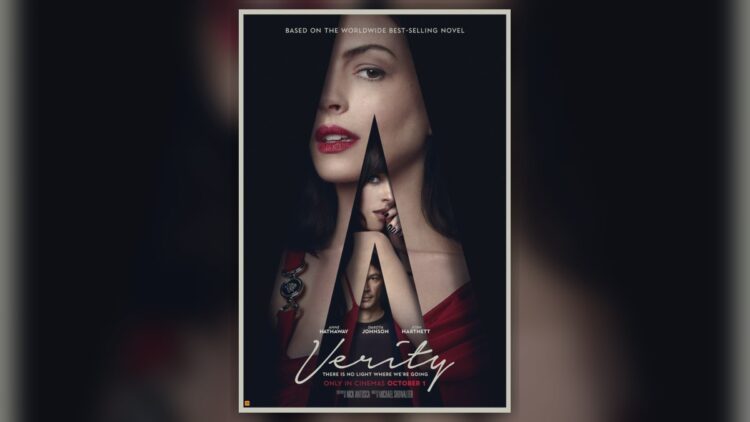 Official poster artwork for Verity starring Anne Hathaway, Dakota Johnson and Josh Hartnett