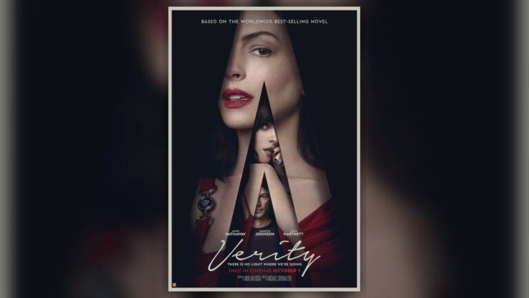 Official poster artwork for Verity starring Anne Hathaway, Dakota Johnson and Josh Hartnett