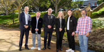West Coast Visions 2026 recipient Richard Vilensky with the film's producers and funding representatives